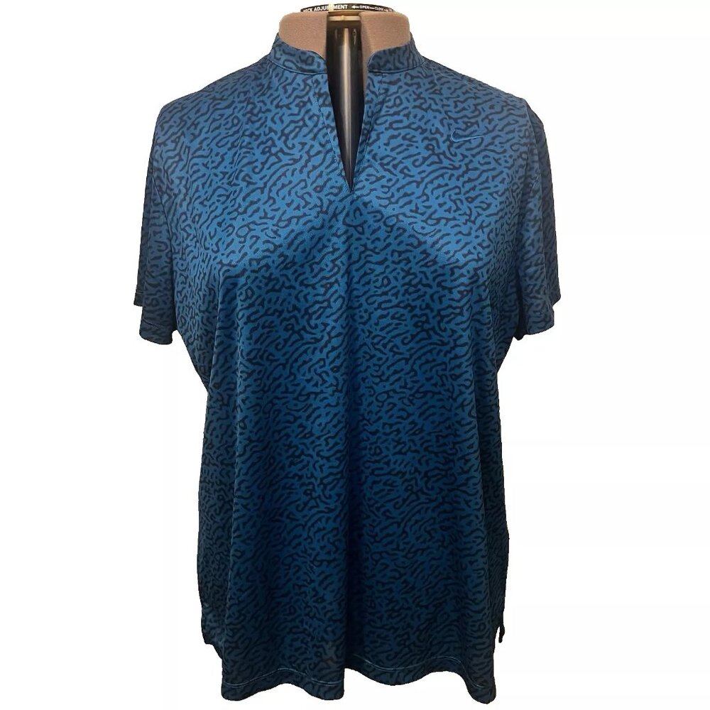 Nike Dri-Fit. Sz Xxl. Stretch. Pullover. Nehru Collar. Knit. V-Neck. B115
